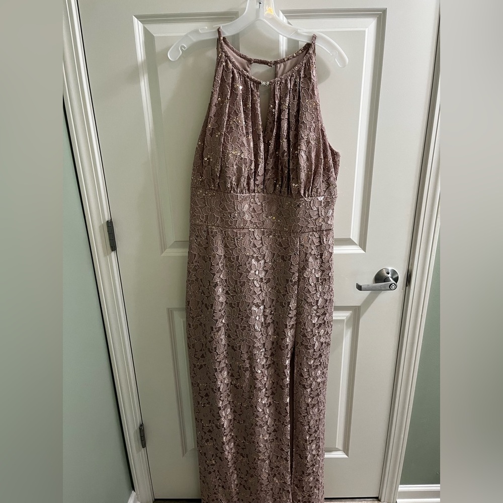Mother of the Bride/Bridesmaid Mauve Halter Dress